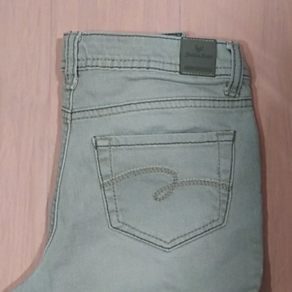 Justice Jeans Girl Gray Jeans Sz 12 S - Picture 2 of 7
